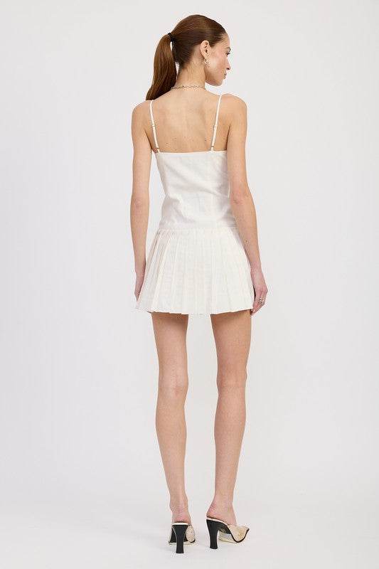 SPAGHETTI STRAP PLEATED MINI DRESS - Shop Style & More | Fresh Looks, Everyday Deals & Free Shipping