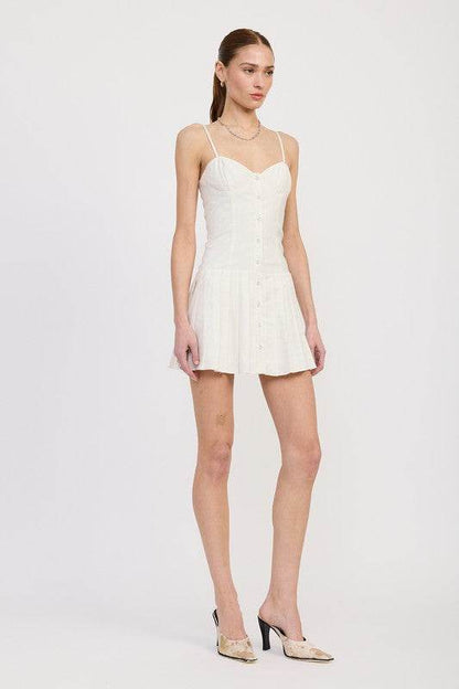 SPAGHETTI STRAP PLEATED MINI DRESS - Shop Style & More | Fresh Looks, Everyday Deals & Free Shipping