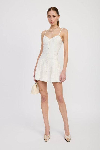 SPAGHETTI STRAP PLEATED MINI DRESS - Shop Style & More | Fresh Looks, Everyday Deals & Free Shipping