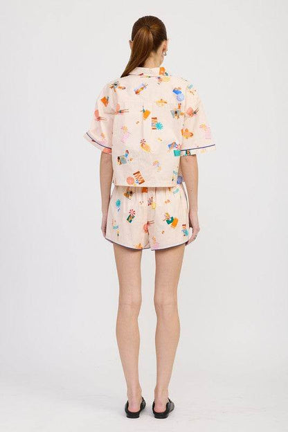 CROPPED OVERSIZE BUTTON UP TOP - Shop Style & More | Fresh Looks, Everyday Deals & Free Shipping