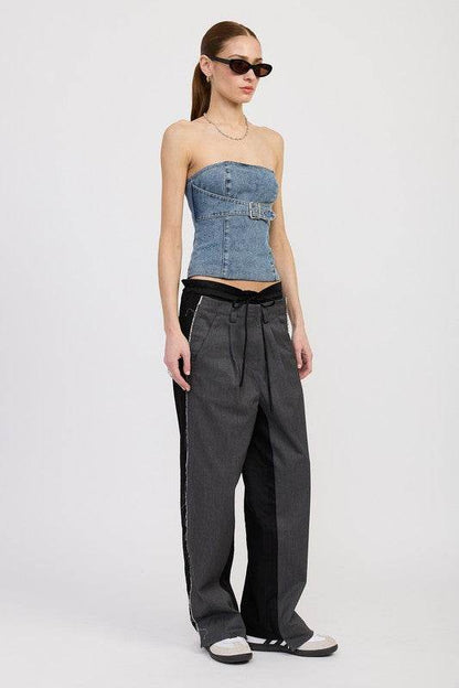 DENIM BUSTIER WITH BUCKLE - Shop Style & More | Fresh Looks, Everyday Deals & Free Shipping