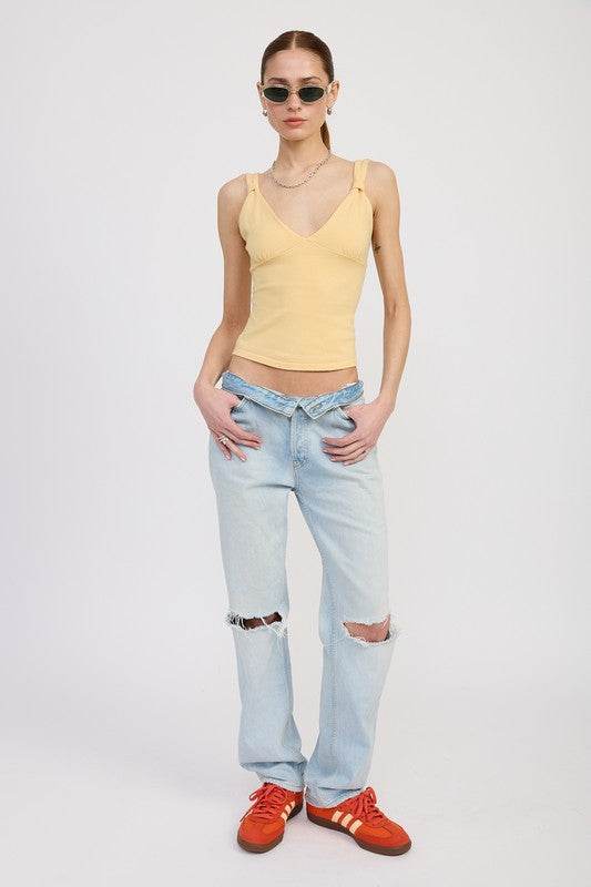 V NECK CAMI TOP - Shop Style & More | Fresh Looks, Everyday Deals & Free Shipping