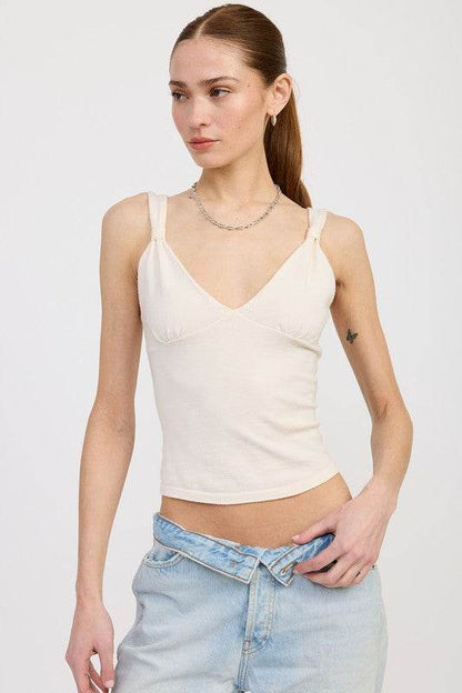 V NECK CAMI TOP - Shop Style & More | Fresh Looks, Everyday Deals & Free Shipping