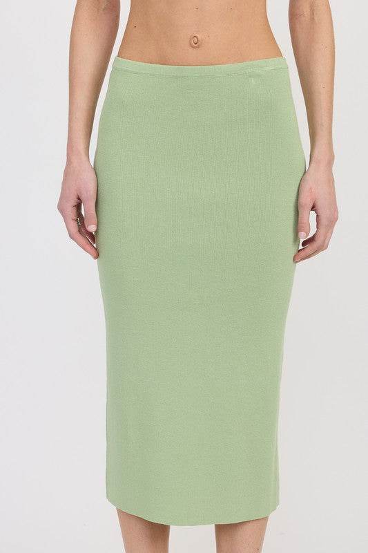 MID PENCIL SKIRT WITH SLIT - Shop Style & More | Fresh Looks, Everyday Deals & Free Shipping