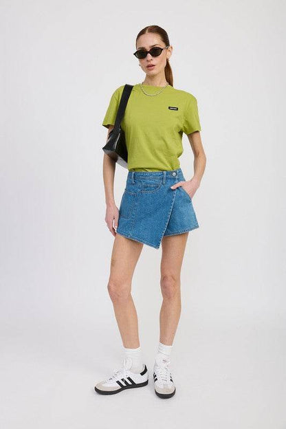 WRAPPED ASYMMETRICAL DENIM SKIRT - Shop Style & More | Fresh Looks, Everyday Deals & Free Shipping