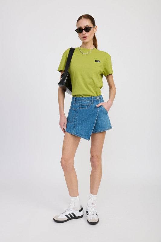 WRAPPED ASYMMETRICAL DENIM SKIRT - Shop Style & More | Fresh Looks, Everyday Deals & Free Shipping