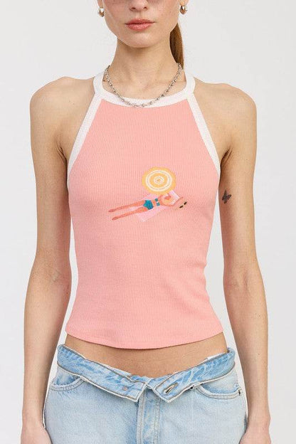 RACER BACK GRAPHIC TANK TOP - Shop Style & More | Fresh Looks, Everyday Deals & Free Shipping