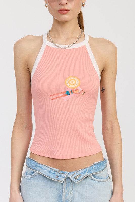 RACER BACK GRAPHIC TANK TOP - Shop Style & More | Fresh Looks, Everyday Deals & Free Shipping