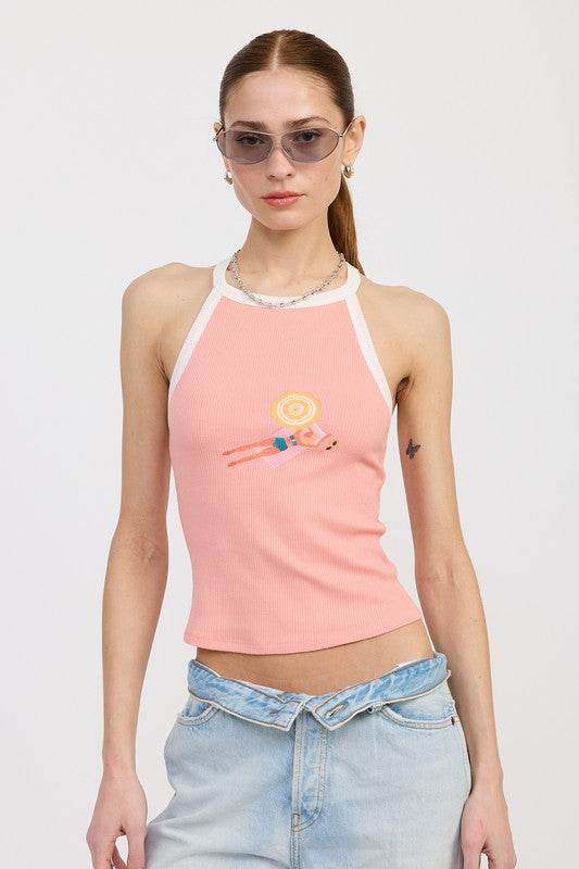 RACER BACK GRAPHIC TANK TOP - Shop Style & More | Fresh Looks, Everyday Deals & Free Shipping