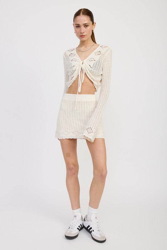 LETTUCE HEM MINI CROCHET SKIRT - Shop Style & More | Fresh Looks, Everyday Deals & Free Shipping