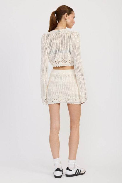 LETTUCE HEM MINI CROCHET SKIRT - Shop Style & More | Fresh Looks, Everyday Deals & Free Shipping