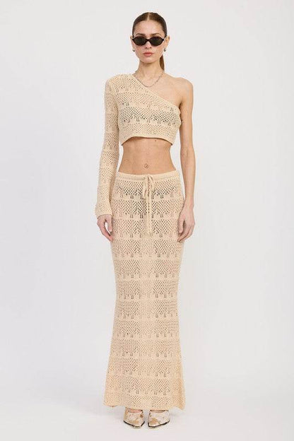 ONE SHOULDER CROCHET CROP TOP - Shop Style & More | Fresh Looks, Everyday Deals & Free Shipping