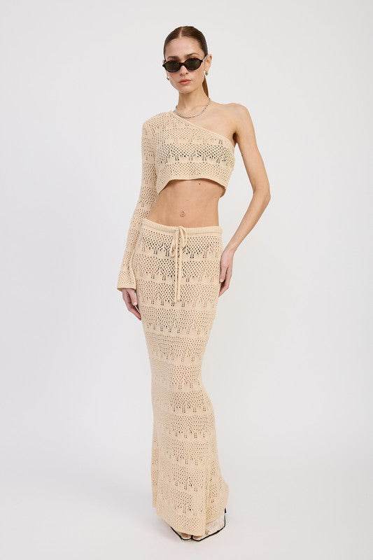 CROCHET MAXI SKIRT WITH WAIST DRAWSTRINGS - Shop Style & More | Fresh Looks, Everyday Deals & Free Shipping