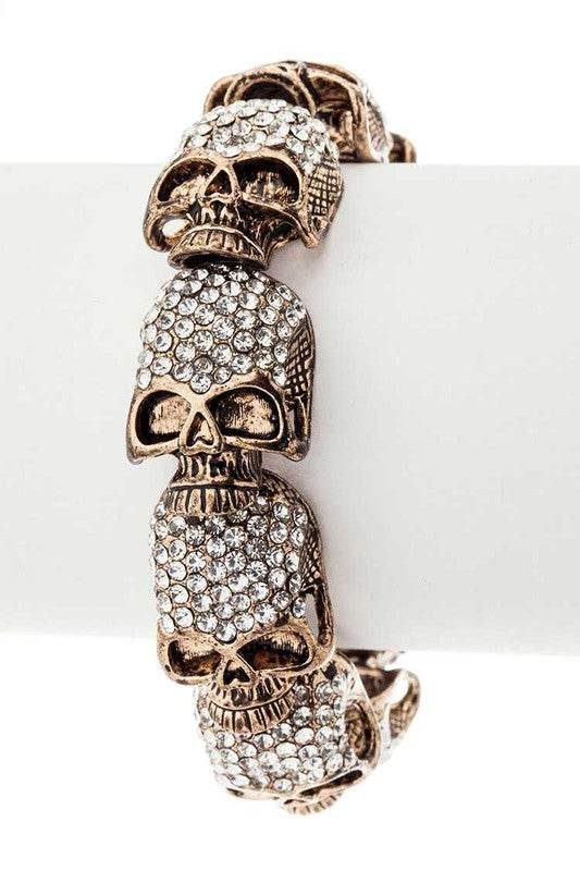 Crystal Skull Stretch Bracelet - Shop Style & More | Fresh Looks, Everyday Deals & Free Shipping