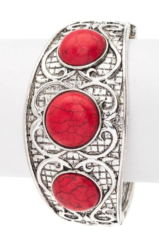 Stone Embossed Western Boho Bracelet - Shop Style & More | Fresh Looks, Everyday Deals & Free Shipping