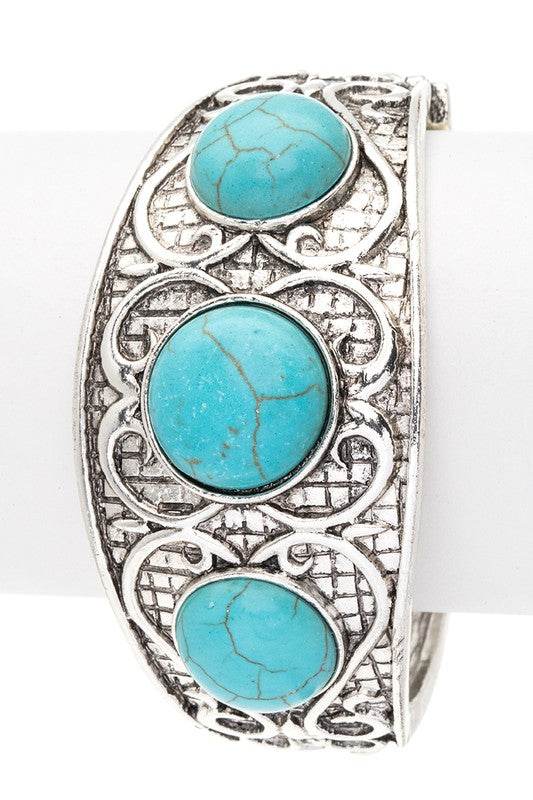 Stone Embossed Western Boho Bracelet - Shop Style & More | Fresh Looks, Everyday Deals & Free Shipping