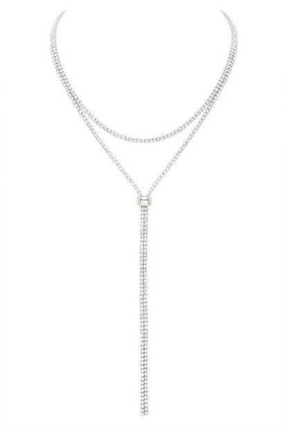 Layered Rhinestone Extra Fine Dainty Necklace - Shop Style & More | Fresh Looks, Everyday Deals & Free Shipping