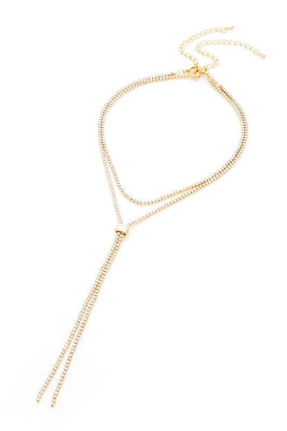 Layered Rhinestone Extra Fine Dainty Necklace - Shop Style & More | Fresh Looks, Everyday Deals & Free Shipping