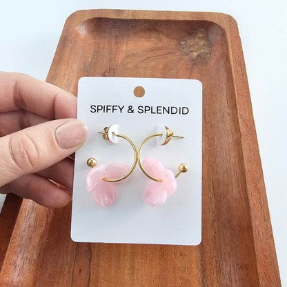 Magnolia Hoops - Pink - Shop Style & More | Fresh Looks, Everyday Deals & Free Shipping
