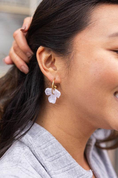 Magnolia Hoops - White - Shop Style & More | Fresh Looks, Everyday Deals & Free Shipping