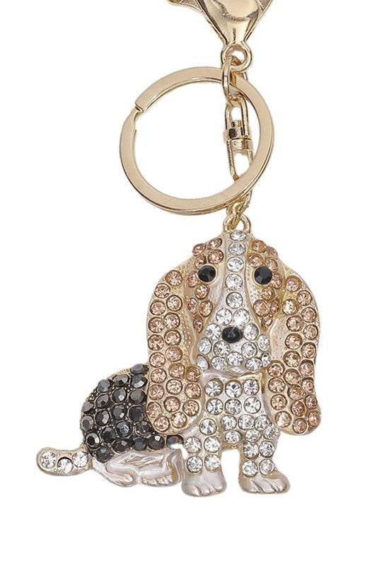 Sparkling Basset Hound Keychain - Shop Style & More | Fresh Looks, Everyday Deals & Free Shipping