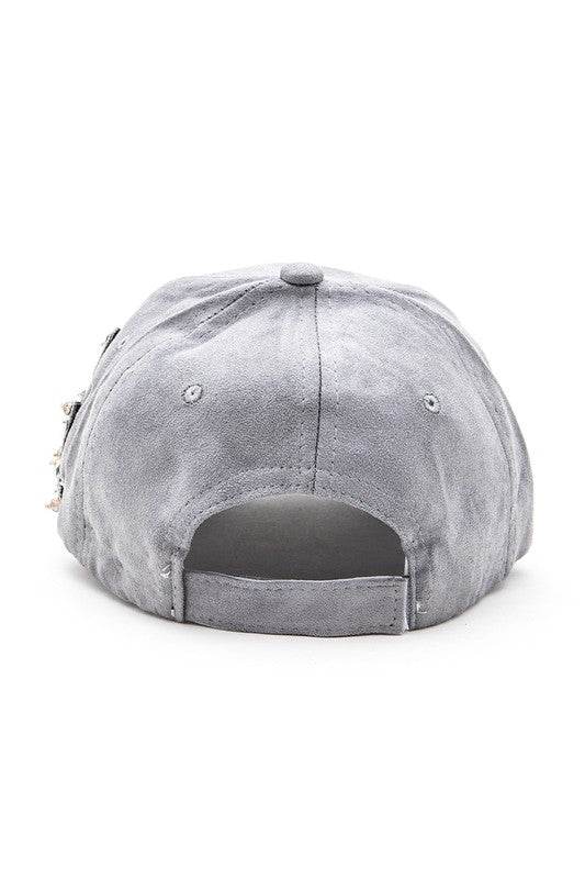 Beaded Flower Suede Fashion Cap - Shop Style & More | Fresh Looks, Everyday Deals & Free Shipping