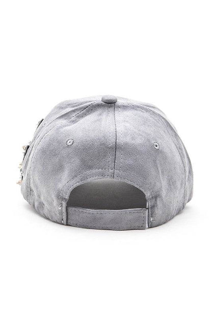 Beaded Flower Suede Fashion Cap - Shop Style & More | Fresh Looks, Everyday Deals & Free Shipping