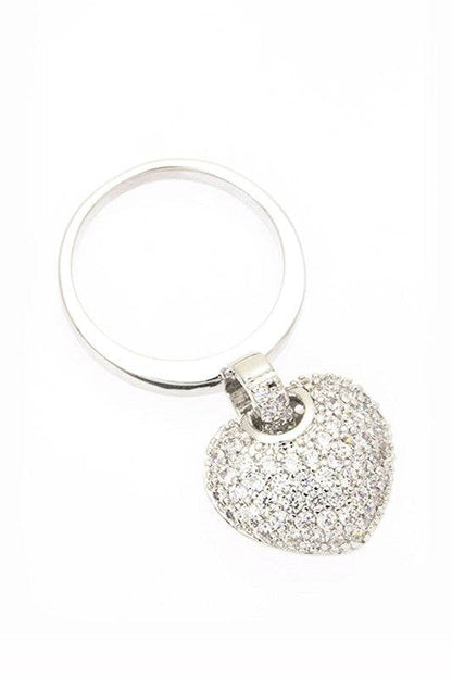 Cubic Zirconia Heart Charm Fashion Ring - Shop Style & More | Fresh Looks, Everyday Deals & Free Shipping