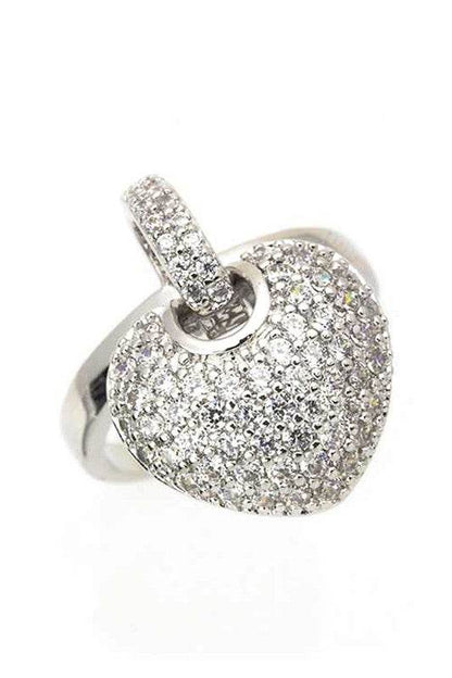 Cubic Zirconia Heart Charm Fashion Ring - Shop Style & More | Fresh Looks, Everyday Deals & Free Shipping