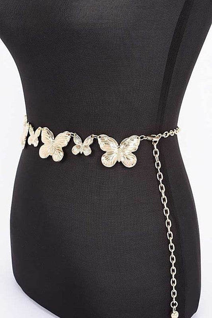 Textured Butterfly Metal Chain Belt - Shop Style & More | Fresh Looks, Everyday Deals & Free Shipping