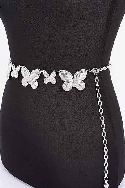 Textured Butterfly Metal Chain Belt - Shop Style & More | Fresh Looks, Everyday Deals & Free Shipping
