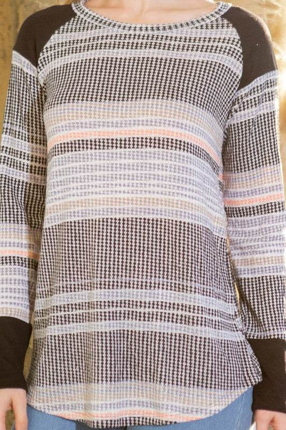 Textured Stripe Knit Top - Shop Style & More | Fresh Looks, Everyday Deals & Free Shipping