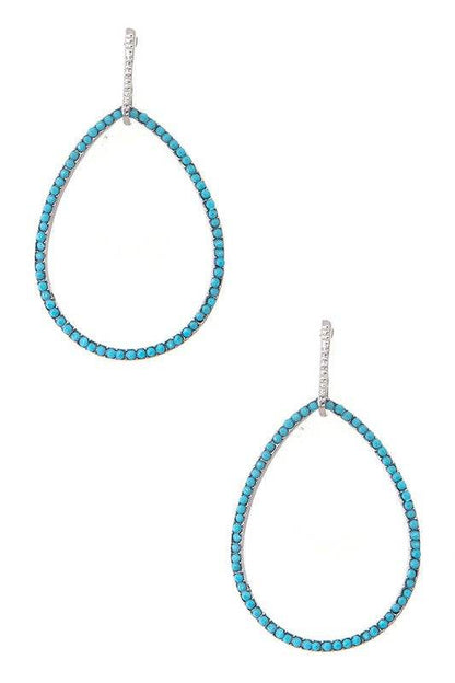 Crystal Pave Teardrop Hoop Earrings - Shop Style & More | Fresh Looks, Everyday Deals & Free Shipping
