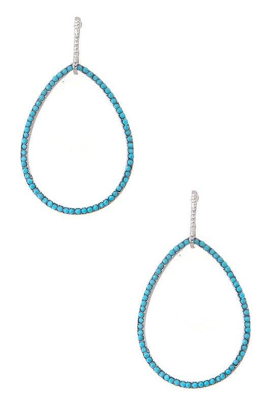 Crystal Pave Teardrop Hoop Earrings - Shop Style & More | Fresh Looks, Everyday Deals & Free Shipping