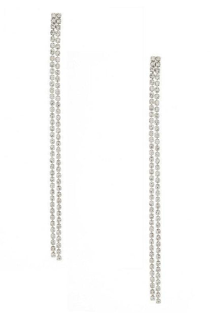 Rhinestone Long Drop Earrings - Shop Style & More | Fresh Looks, Everyday Deals & Free Shipping