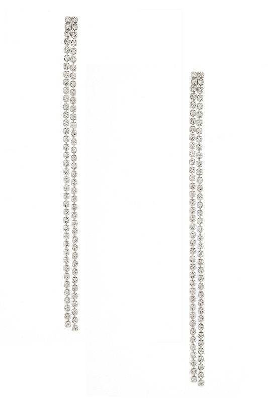 Rhinestone Long Drop Earrings - Shop Style & More | Fresh Looks, Everyday Deals & Free Shipping