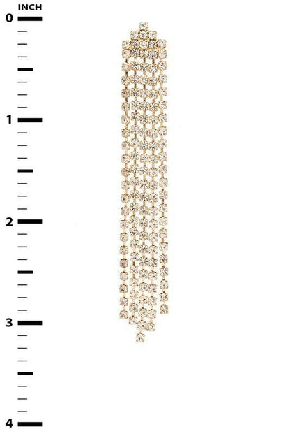 Fringe Rhinestone Chain Drop Earrings - Shop Style & More | Fresh Looks, Everyday Deals & Free Shipping