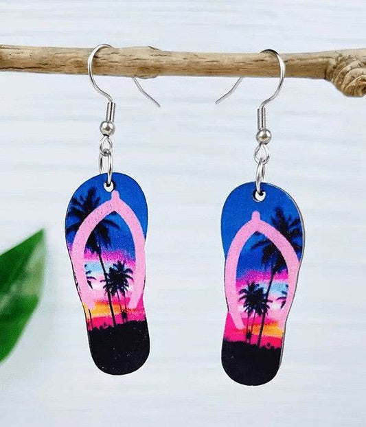 Flip Flop Earrings - Palm Trees - Shop Style & More | Fresh Looks, Everyday Deals & Free Shipping