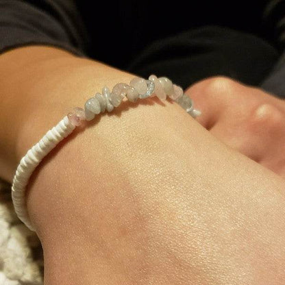 Santai Natural Stone Bracelet - Pink - Morganite - Shop Style & More | Fresh Looks, Everyday Deals & Free Shipping