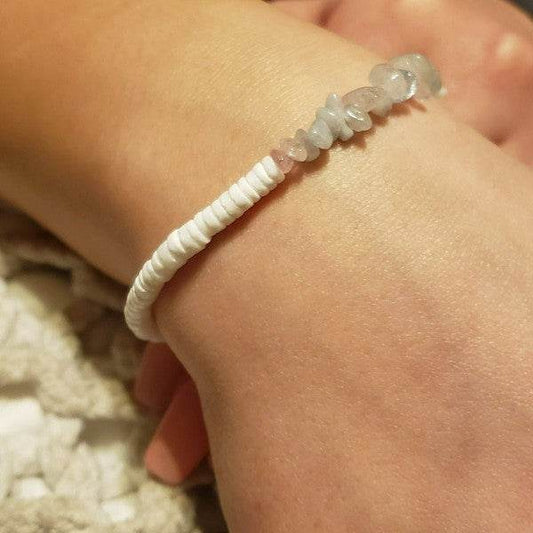 Santai Natural Stone Bracelet - Pink - Morganite - Shop Style & More | Fresh Looks, Everyday Deals & Free Shipping