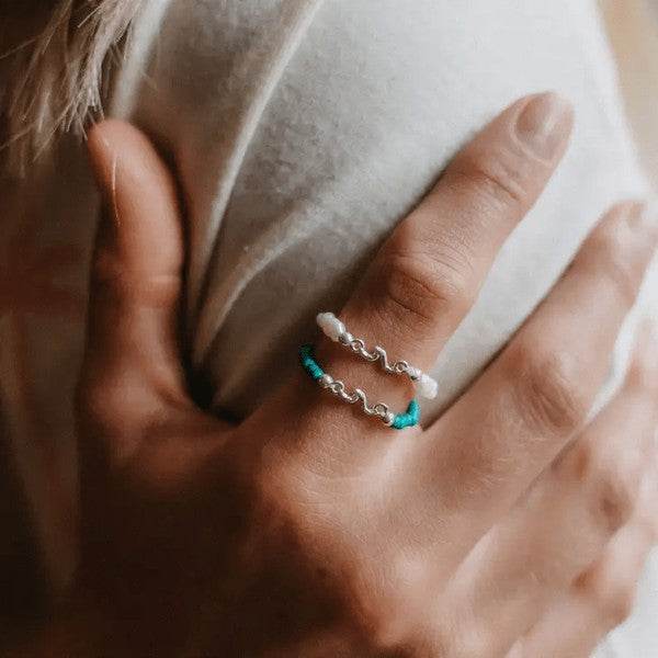 Kuta Wave Stone Stretch Ring - Shop Style & More | Fresh Looks, Everyday Deals & Free Shipping