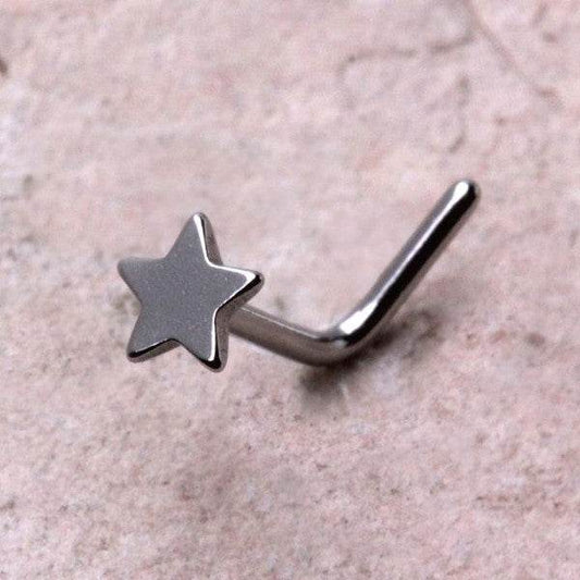 316L Stainless Steel Star L Bend Nose Ring - Shop Style & More | Fresh Looks, Everyday Deals & Free Shipping