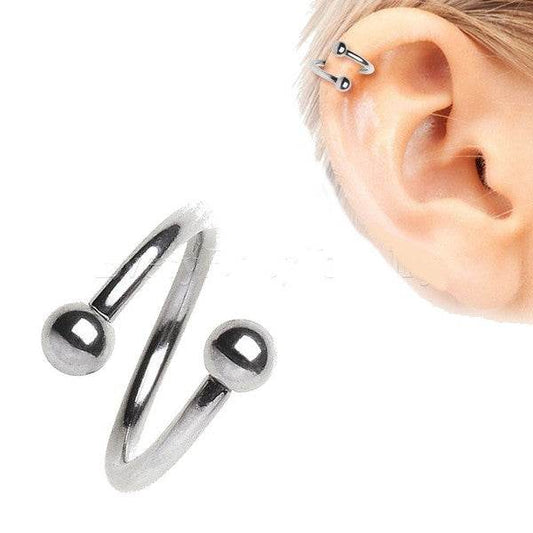 316L Surgical Steel Twist with Balls - Shop Style & More | Fresh Looks, Everyday Deals & Free Shipping