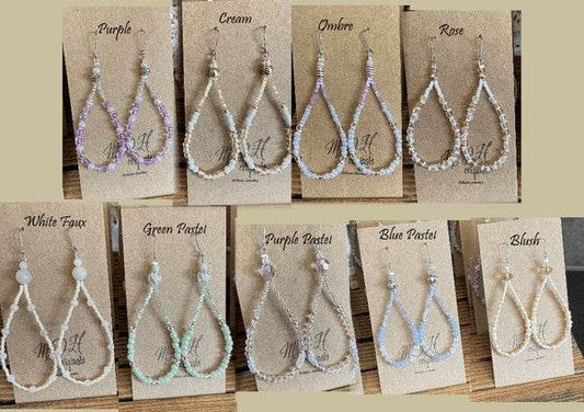 Pastel Sea Beads Teardrop Dangle Earrings - Shop Style & More | Fresh Looks, Everyday Deals & Free Shipping