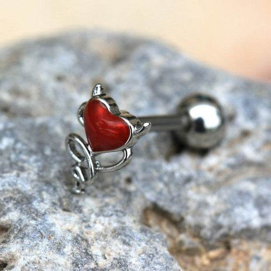 316L Stainless Steel Devil's Heart Cartilage - Shop Style & More | Fresh Looks, Everyday Deals & Free Shipping