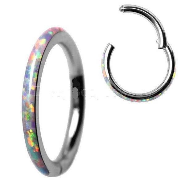 316L Stainless Steel White Synthetic Opal Seamless - Shop Style & More | Fresh Looks, Everyday Deals & Free Shipping