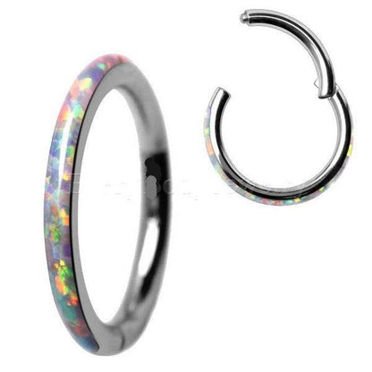 316L Stainless Steel White Synthetic Opal Seamless - Shop Style & More | Fresh Looks, Everyday Deals & Free Shipping