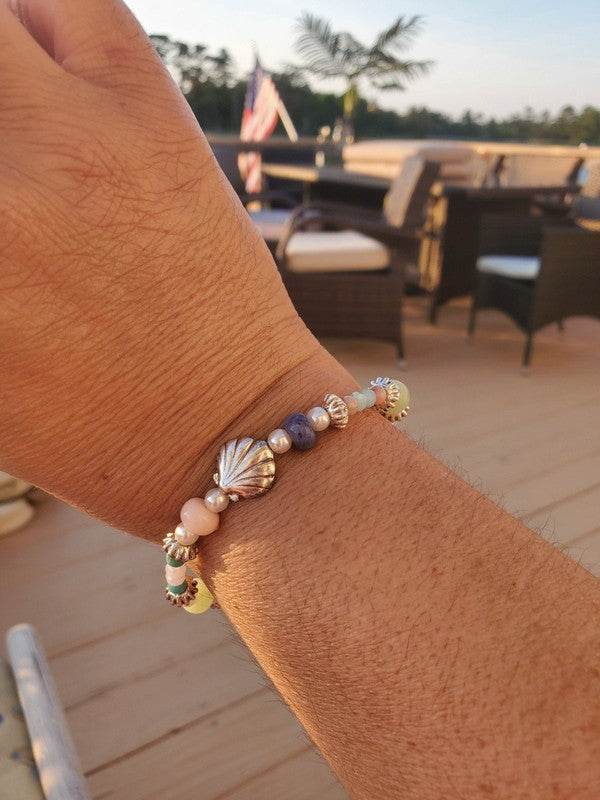 Shell Bracelet Summer Theme Multi Glass Bead - Shop Style & More | Fresh Looks, Everyday Deals & Free Shipping