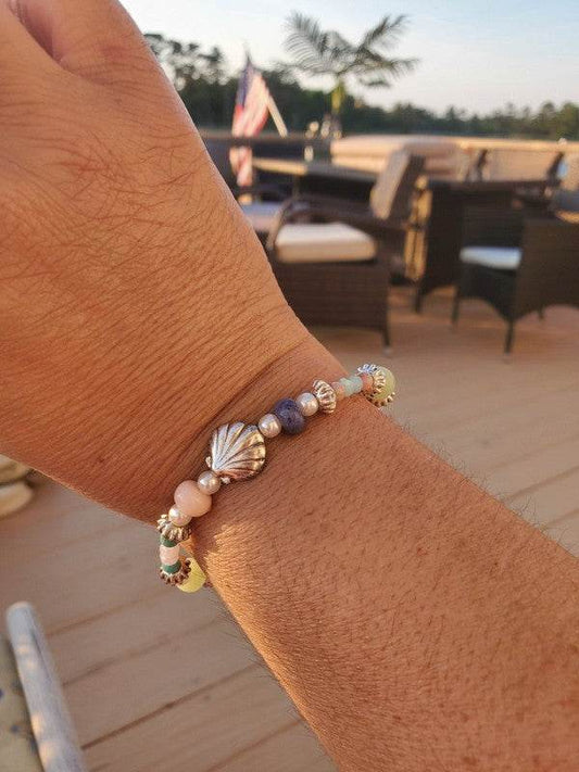 Shell Bracelet Summer Theme Multi Glass Bead - Shop Style & More | Fresh Looks, Everyday Deals & Free Shipping
