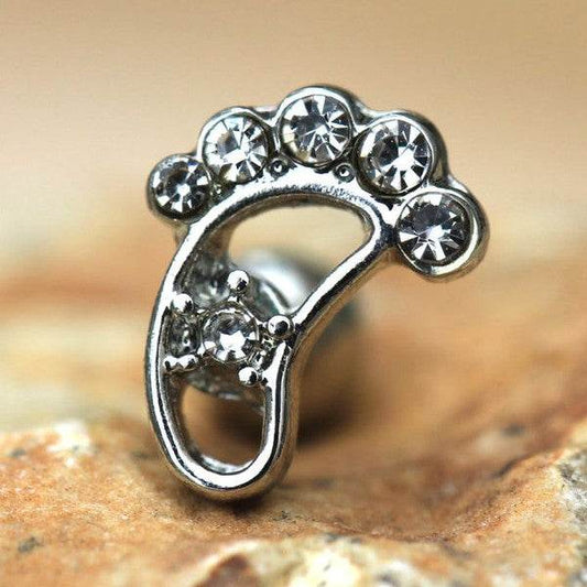 316L Stainless Steel Footprint Cartilage Earring - Shop Style & More | Fresh Looks, Everyday Deals & Free Shipping